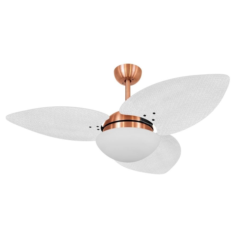 Ventilador de Teto Volare Cobre VD42 Dunamis S3 Palmae 3 Pás Branco - 127v