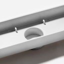 Ver imagem 2 de Kit 2 Ralo Oculto Linear Embutir 5x50 P/ Porcelanato Branco