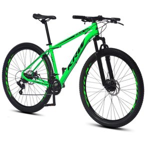 Bicicleta Aro 29 Krw Alumínio 24 Vel Freio a Disco X52 Cor:verde/preto;tamanho Quadro:15.5 Verde/