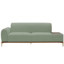 Ver imagem 6 de Sofá Molino 3 Lugares 180cm C/mesa Auxiliar Esquerdo Pés Ouro.f Bouclé Verde Claro - Nexta Casa