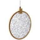 Ver imagem 1 de Pendente Disco de Cristal Led 7w Dourado Fosco Bivolt 3 Cores 3000k 4000k 6500k Metal e Acrílico Int
