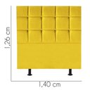 Ver imagem 2 de Cabeceira Estofada Cama Box Casal 140cm Espanha Corino Amarelo- Mabe Magazine