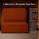 Ver imagem 3 de Conjunto de Cabeceira e Recamier Baú Elegante para Cama de Casal 140 Hera Linho