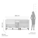 Ver imagem 4 de Cozinha Pérola com Tampo 2 Peças Balcão 2 Gavetas 3 Portas e Balcão 2 Portas Yescasa