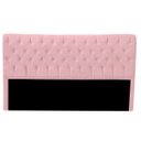 Ver imagem 1 de Cabeceira Casal Estofada para Cama Box Glass Veludo Rosa Bebe