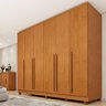 Guarda Roupa Casal 6 Portas 8 Gavetas Puxador MDF 270cm com pés Portugal Espresso Móveis   - 2