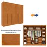 Guarda Roupa Casal 6 Portas 8 Gavetas Puxador MDF 270cm com pés Portugal Espresso Móveis   - 13