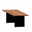 Ver imagem 4 de Mesa de Reunião 300cm X 90cm com Tampo Bipartido 100% Mdf Corporativa F5 Office Cor:nogal com Preto