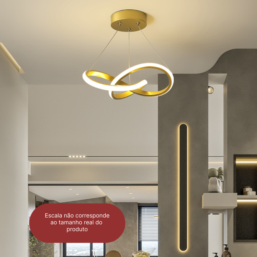 Luminária de Teto Pendente Led Moderna Lustre para Corredor Sala Quarto