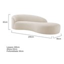 Ver imagem 7 de Divã Recamier Orgânico França 200cm Lado Direito Linho Adj Decor Bege