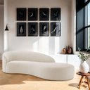 Ver mais imagens de Divã Recamier Orgânico França 200cm Lado Direito Linho Adj Decor Bege