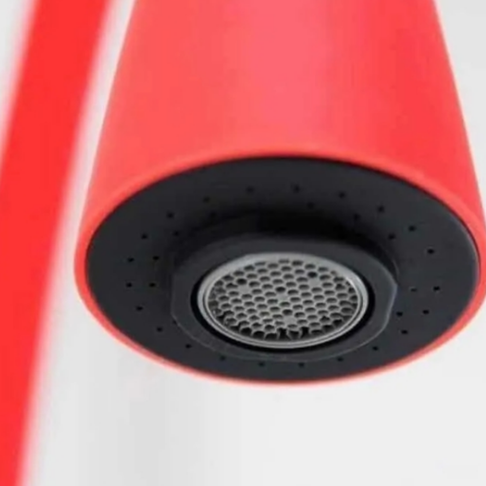 Torneira Gourmet Cozinha Flexível Cone 2 Jatos Vermelha Mesa Del Metais Exclusive - 2