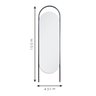Espelho Decorativo de Chão Portal Fit 43x150cm Oblongo - 4