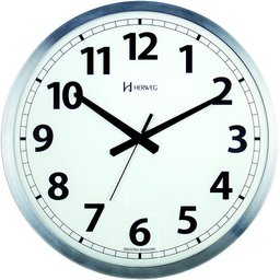 Relógio com Tic-tac Parede 40cm Branco Alumínio Herweg 6713 - 1