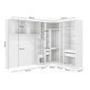 Ver imagem 6 de Quarto Modulado Kappesberg Adapt Branco/Nogueira 7 Peças 296cm x 210cm