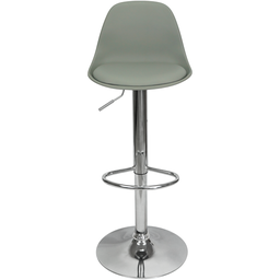 Kit 2 Banquetas Joly Luisa Eames Saarinen Base Giratória Cromada - Cinza - 3