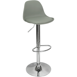 Kit 2 Banquetas Joly Luisa Eames Saarinen Base Giratória Cromada - Cinza - 2