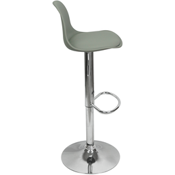 Kit 2 Banquetas Joly Luisa Eames Saarinen Base Giratória Cromada - Cinza - 4