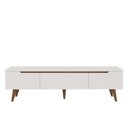 Ver imagem 7 de Rack para Tv até 80 Polegadas 180cm 2 Portas 1 Gaveta Branco/rustic Doha Madesa