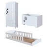 Cama Infantil com Guarda Roupa 3 Portas e Caixa Organizadora Cor:branco - 2