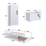 Cama Infantil com Guarda Roupa 3 Portas e Caixa Organizadora Cor:branco - 3