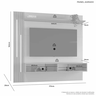 Painel Agrado para Tv até 65" Jcm Movelaria - Off/café Soft - 3