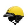 Capacete Coquinho Scooter Moto Elétrica Bike Couro Amarelo - 1