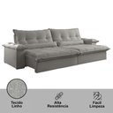 Ver imagem 3 de Sofá Vega 02 Módulos de 90cm Br 25cm Meu Sofá Online B026 Veludo Prata