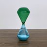 Ampulheta de Areia Decorativa Verde e Azul Vidro 14cm - 5