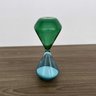 Ampulheta de Areia Decorativa Verde e Azul Vidro 14cm - 4