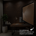 Ver imagem 6 de Kit 10 Placas 3d Efeito Madeira Ripado Abstrato - 50x50cm