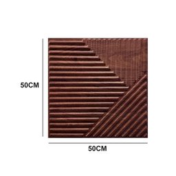 Kit 10 Placas 3d Efeito Madeira Ripado Abstrato - 50x50cm - 3