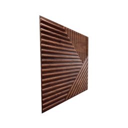Kit 10 Placas 3d Efeito Madeira Ripado Abstrato - 50x50cm - 5