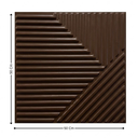 Ver imagem 4 de Kit 10 Placas 3d Efeito Madeira Ripado Abstrato - 50x50cm