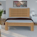 Ver imagem 1 de Cama Casal Malbec Madeira Maciça Angelim Pedra/tauari Imbuia