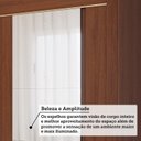Ver imagem 7 de Guarda-Roupa Casal 229cm 2 Portas de Correr com Pés e 2 Espelhos MDF Talin Marrom/Jequitiba