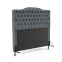 Ver imagem 2 de Kit Cabeceira Decorativa Para Cama Box Pollux e Calçadeira Sagitarius 195 Para Cama King Sued Cinza