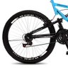 Bicicleta Gps Aro 26 Aero 21 Marchas Freios V-brake em Aço Carbono Azul Champanhe - Colli Bike - 3