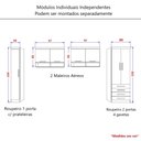 Ver imagem 5 de Guarda Roupa Dormitório Modulado Alpes Solteiro - Roupeiro Luciane M03:Cinammon