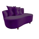Ver imagem 3 de Namoradeira Sofá Feijão Suria Orgânica Veludo Roxo