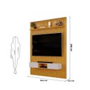 Ver imagem 6 de Painel com Bancada para Tv até 65 Polegadas Ripado Dj Móveis Trento 183 Cedro Bali