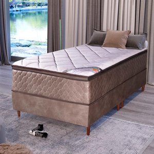 Colchão Solteiro Molas Ensacadas Vougue + Base 088x188x67