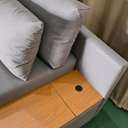 Ver mais imagens de Sofá Cama | Baú e USB | Tampo Lateral Esquerdo ou Direito - Acquablock - Cinza