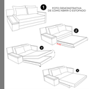 Ver imagem 2 de Sofá Cama | Baú e USB | Tampo Lateral Esquerdo ou Direito - Acquablock - Cinza