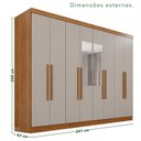 Ver imagem 5 de Guarda-Roupa de Canto com Espelho Modulado 11 Portas 4 Gavetas Portugal Off White/Cinamomo/Off-White