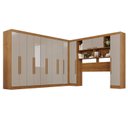 Ver imagem 2 de Guarda-Roupa de Canto com Espelho Modulado 11 Portas 4 Gavetas Portugal Off White/Cinamomo/Off-White
