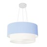 Pendente Cilíndrico Azul Bebê e Branco MJ-4369 Para Mesa de Jantar e Estar - 1