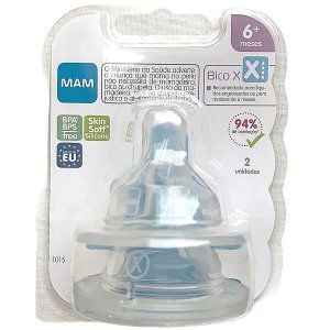 Bico de Mamadeira Fluxo Super Rapido 2 Unidades Mam 1015
