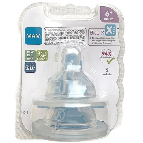 Bico de Mamadeira Fluxo Super Rapido 2 Unidades Mam 1015