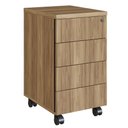 Ver imagem 2 de Gaveteiro para Escritório Home Office 4 Gavetas com Rodízios Idea A03 Nogal Sevilha - Lyam Decor